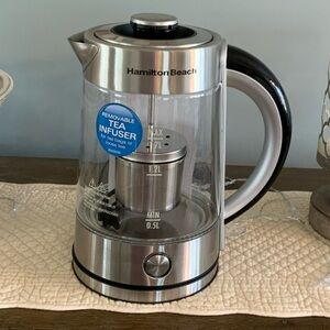 Hamilton Beach Stainless Steel and Black Electric Kettle
